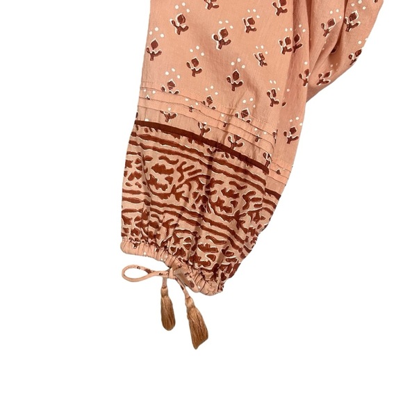 Cleobella Rue Blouse Womens Large Organic Cotton Boho Peasant Petal Pink Top - Picture 8 of 15